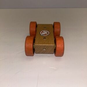 EDToy Magnamobiles Magnetic Wooden Toy Truck Replacement Car Base‎ Orange Wheels